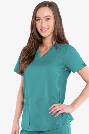 7459 V-NECK SHIRTTAIL TOP (Size: 2X-5X)